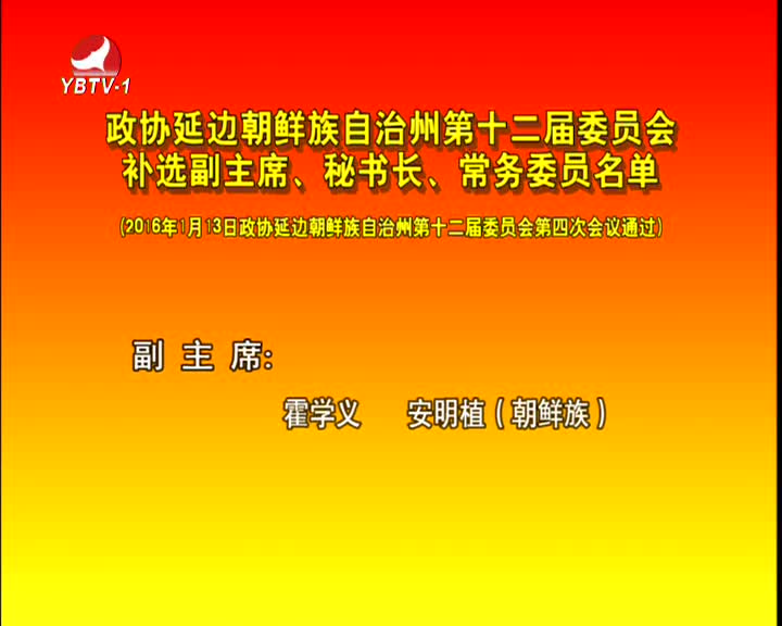 延边新闻2016-01-13