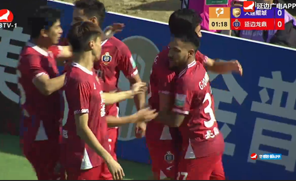 [4라운드 꼴영상] 전반 2분, 조반니, 도밍고스 패스 받아 감아차기 득점! 연변룡정커시안 1-0 대련곤성