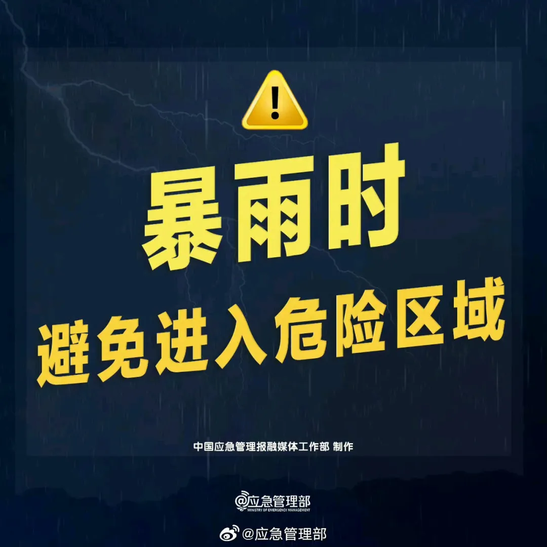应急科普｜暴雨天气要远离这些区域