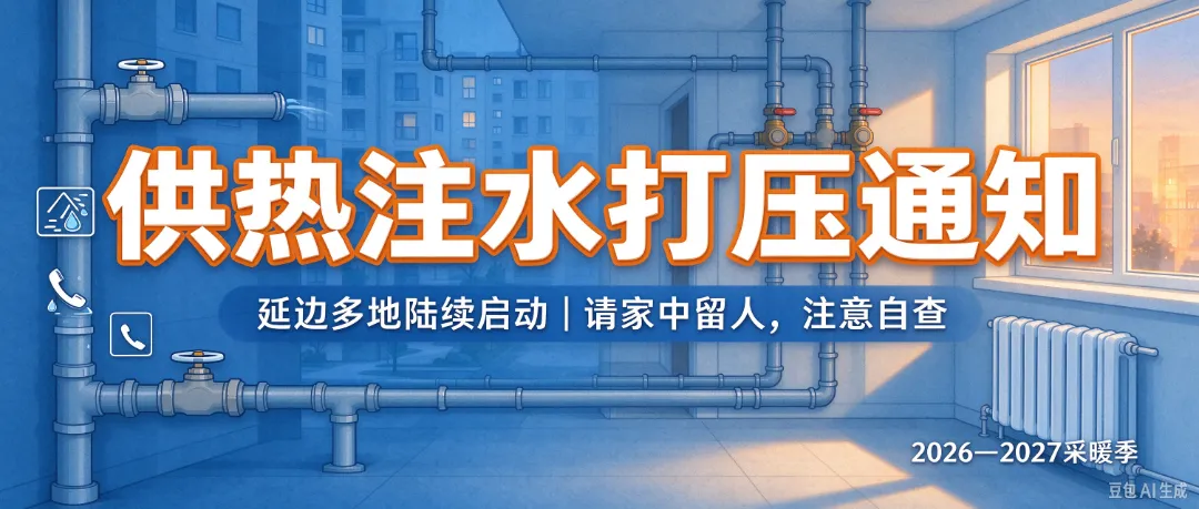 延边全州多地启动供热管网注水打压！这些事项一定要看